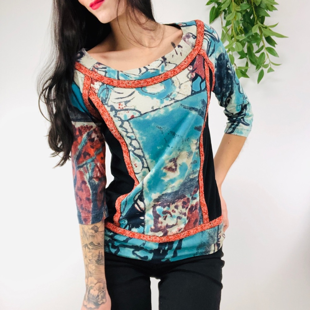 Anthropologie Aldomartins Cap Juluca Artsy Top